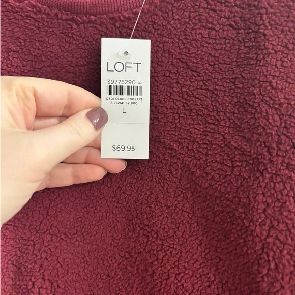 Loft Sherpa Bubble Sweatshirt - Picture 5 of 6